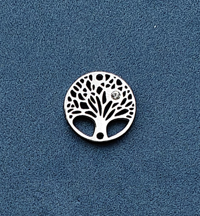 12453-5303 - Hobby Crafting Fun - Stainless Steel Charm, Tree of Life Circle - 12453-5303 - Hobby Crafting Fun - Stainless Steel Charm, Tree of Life Circle -