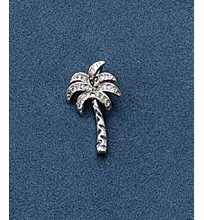 12453-5306 - Hobby Crafting Fun - Metal Charm w Strass, Palm Tree - 12453-5306 - Hobby Crafting Fun - Metal Charm w Strass, Palm Tree -