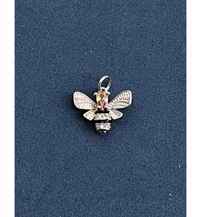 12453-5311 - Hobby Crafting Fun - Metal Charm w Strass, Queen Bee w hanger - 12453-5311 - Hobby Crafting Fun - Metal Charm w Strass, Queen Bee w hanger -