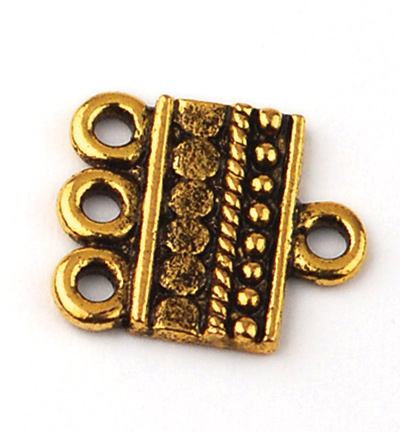 12092-9212 - Hobby Crafting Fun - Embout pour 3 rangs, or - Embouts