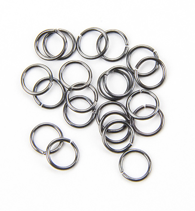 12092-9249 - Hobby Crafting Fun - Single split ring, Anthracite - Simple