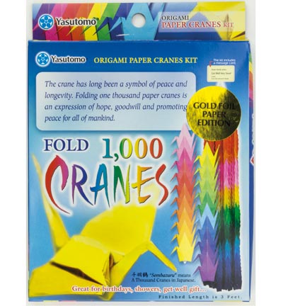 OC1001 - Origami - Cranes Kit feuille dorée - Origami Papers