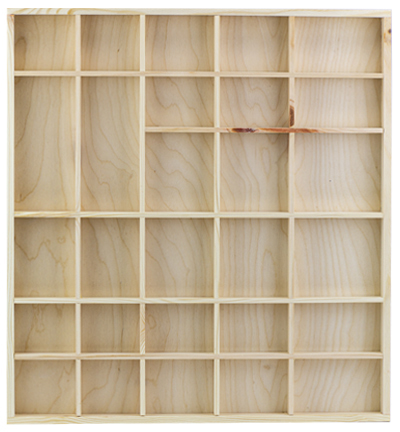 SL324/8488 - Kippers - Cadre bois 28 comp. - Letter Tray