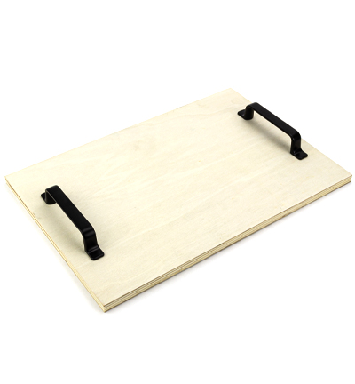 0342A - Kippers - Plateau avec poignées en métal, rectangle - 