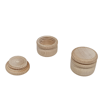 8527 - Kippers - Petite boite avec couvercle à visse, bois de hêtre - Coffrets