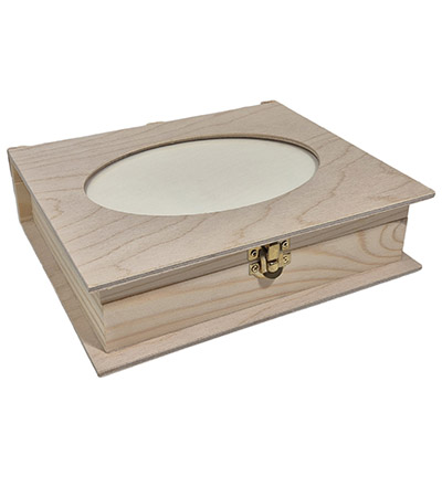 3056A / SL719 - Kippers - Boite livre en pin avec cadre photo, plexiglas - 