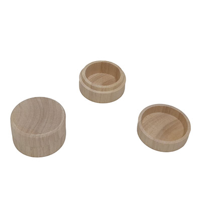 2997 / SL698 - Kippers - Boite ronde hévéa, grande - 