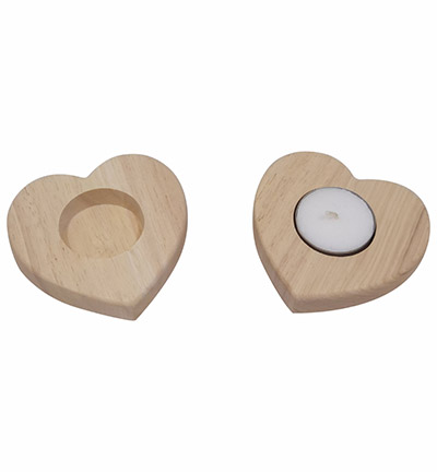 3000 / SL699 - Kippers - Porte bougies coeur hévéa - 