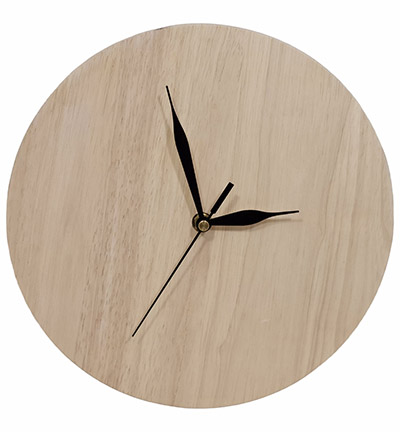 3002 / SL711 - Kippers - Horloge ronde hévéa avec aiguilles modernes, démontée - 