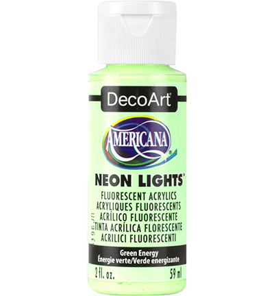DA343-3 - DecoArt - Neon Lights Green Energy - Americana Neon