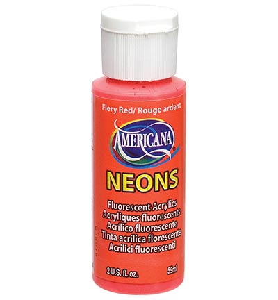 DHS4-3 - DecoArt - Neon Fiery Red - Americana Neon