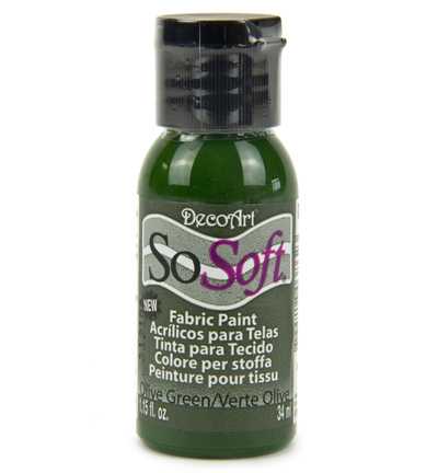 DSS98-26 - DecoArt - Olive Green - SoSoft Fabric Acrylics 30ml