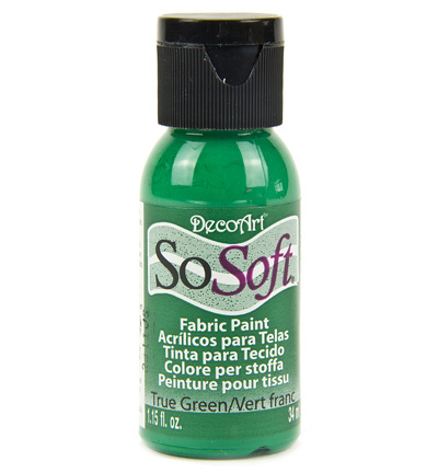 DSS44-26 - DecoArt - Acrylics True Green - SoSoft Fabric Acrylics 30ml