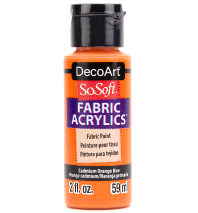DSS04-30 - DecoArt - Cadmium Orange Hue - SoSoft Fabric Acrylics 59ml
