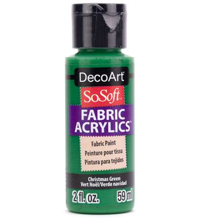 DSS26-30 - DecoArt - Christmas Green - SoSoft Fabric Acrylics 59ml
