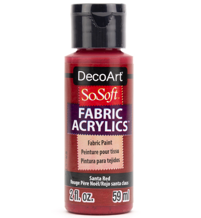 DSS77-30 - DecoArt - Santa Red - SoSoft Fabric Acrylics 59ml