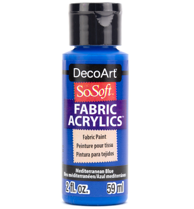 DSS85-30 - DecoArt - Mediterranean Blue - SoSoft Fabric Acrylics 59ml