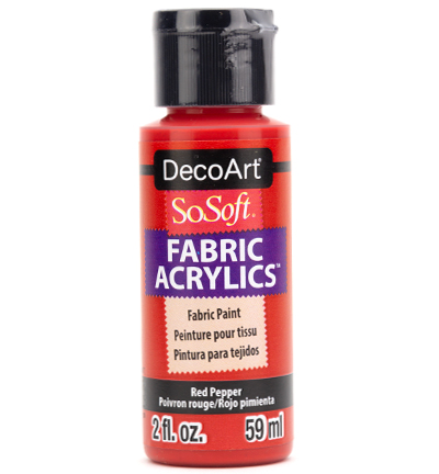 DSS88-30 - DecoArt - Red Pepper - SoSoft Fabric Acrylics 59ml