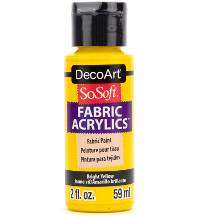 DSS92-30 - DecoArt - Bright Yellow - SoSoft Fabric Acrylics 59ml