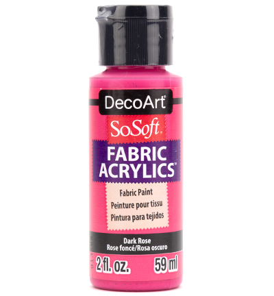 DSS94-30 - DecoArt - Dark Rose - SoSoft Fabric Acrylics 59ml DSS94-30 - DecoArt - Dark Rose - SoSoft Fabric Acrylics 59ml
