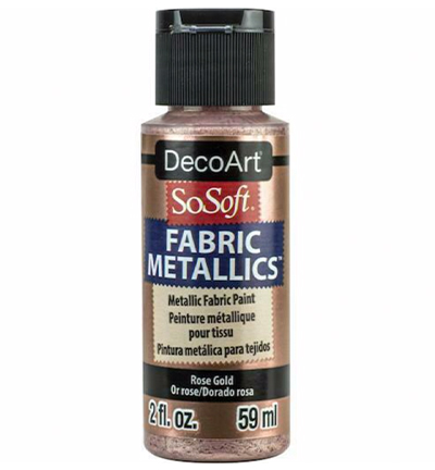 DSM31-30 - DecoArt - Metallics Paint, Rose Gold - SoSoft Fabric Metallics 59ml