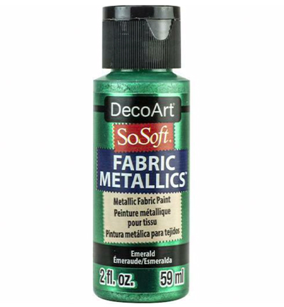DSM41-30 - DecoArt - Metallics Paint, Emerald - SoSoft Fabric Metallics 59ml
