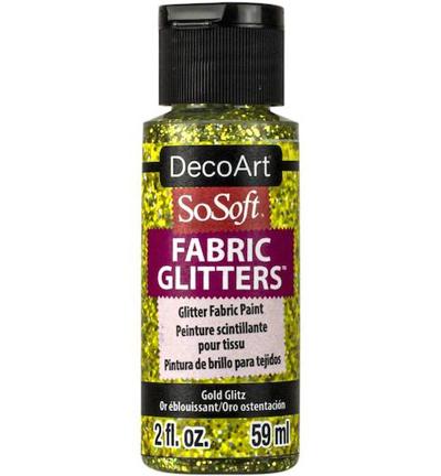 DSSFG03-30 - DecoArt - Glitters Paint, Gold Glitz - SoSoft Fabric Glitters 59ml