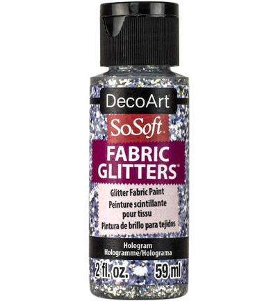 DSSFG04-30 - DecoArt - Glitters Paint, Hologram - SoSoft Fabric Glitters 59ml