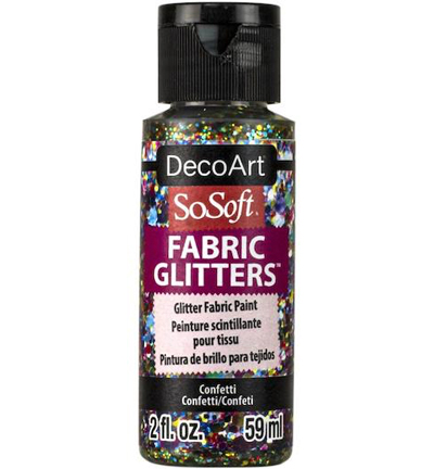 DSSFG05-30 - DecoArt - Glitters Paint, Confetti - SoSoft Fabric Glitters 59ml