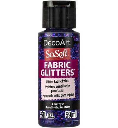 DSSFG15-30 - DecoArt - Glitters Paint, Amethyst - SoSoft Fabric Glitters 59ml