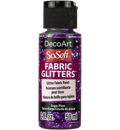 DSSFG16-30 - DecoArt - Glitters Paint, Sugar Plum - SoSoft Fabric Glitters 59ml