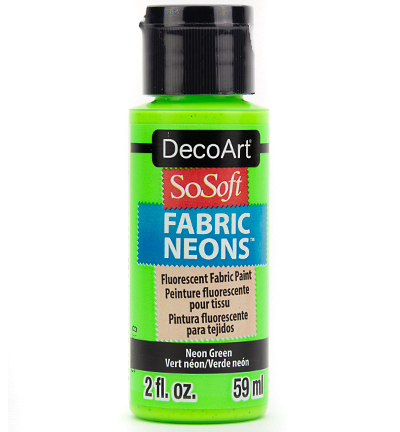 DSS109-30 - DecoArt - Neon Green - SoSoft Fabric Neon 59ml
