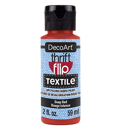 DTFP105-30 - DecoArt - Thrift Flip Textile, Deep Red - Thrift Flip Textile