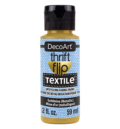 DTFP117-30 - DecoArt - Thrift Flip Textile, Goldmine (Metallic) - Thrift Flip Textile