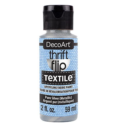 DTFP118-30 - DecoArt - Thrift Flip Textile, Pure Silver (Metallic) - Thrift Flip Textile