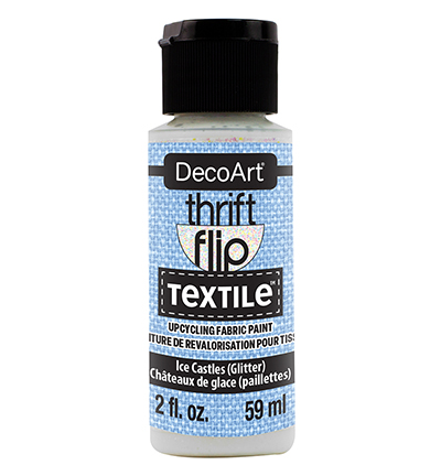 DTFP119-30 - DecoArt - Thrift Flip Textile, Ice Castles (Glitter) - Thrift Flip Textile
