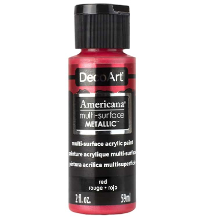 DA801-30 - DecoArt - Metallics Red - Americana Multi-surface Acrylics DA801-30 - DecoArt - Metallics Red - Americana Multi-surface Acrylics