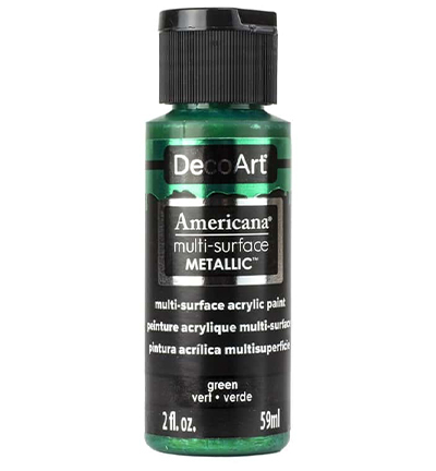 DA802-30 - DecoArt - Metallics Green - Americana Multi-surface Acrylics