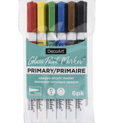 DGPMK70-A - DecoArt - Opaque Primary - DecoArt Glass Paint Markers