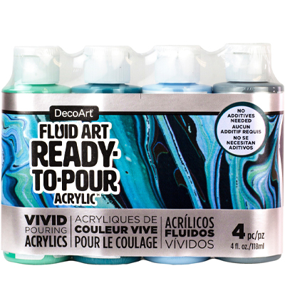 DASK657-B - DecoArt - Silver Seas - Fluid Art Ready-to-pour Acrylic Packs