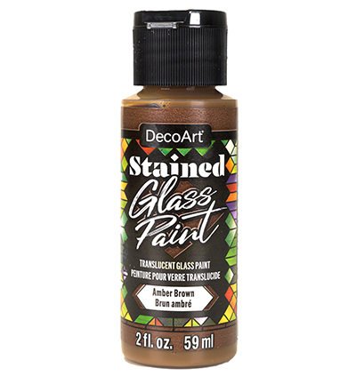 DTGP03-30 - DecoArt - Glass Paint Translucent, Amber Brown - 