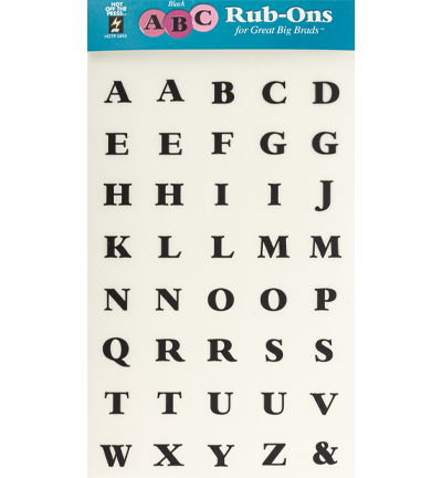 HOTP-0453 - Hot Off The Press - Rub Ons BB - Black ABC - Stickers scrapbooking