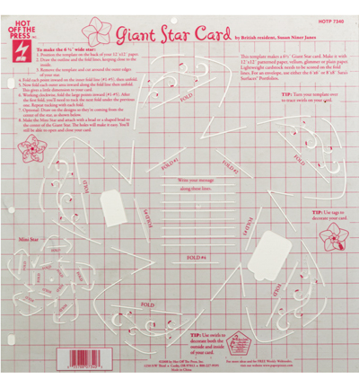 HOTP-7340 - Hot Off The Press - Template, Giant Star Card - 