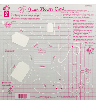 HOTP-7342 - Hot Off The Press - Template, Giant Flower Card - 