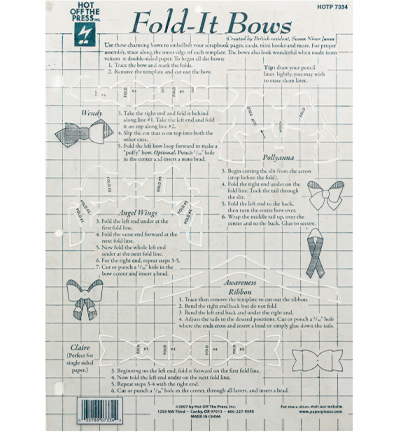 HOTP-7334 - Hot Off The Press - Template, Fold-It Bows - Fold-it