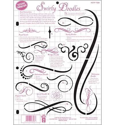 HOTP-7326 - Hot Off The Press - Template, Swirly Doodles - 
