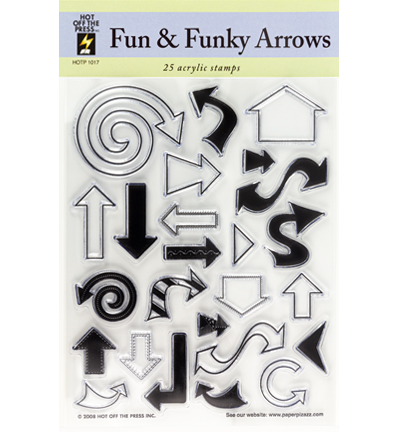 HOTP-1017 - Hot Off The Press - Stamp: Fun & Funky Arrows - Universel
