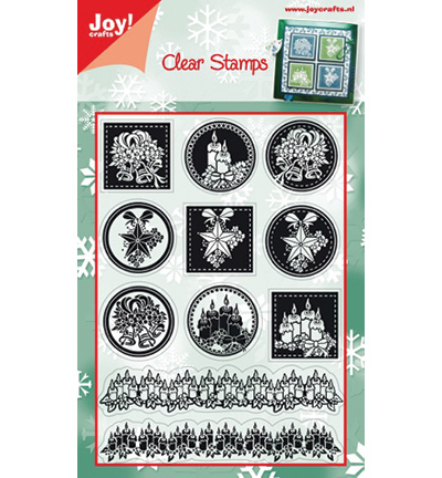 6410/0109 - Joy!Crafts - Tampon Noël round Christmas - Général