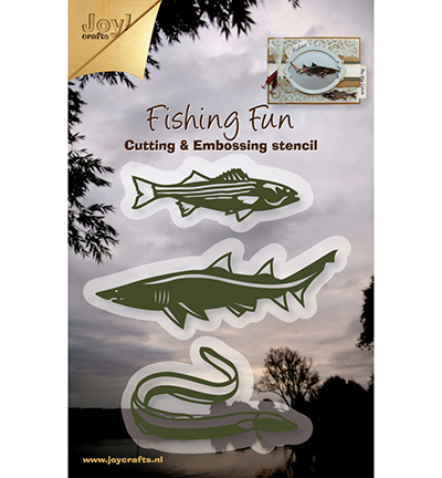6002/0334 - Joy!Crafts - Stencil vis / haai / aal - Cutting & Embossing