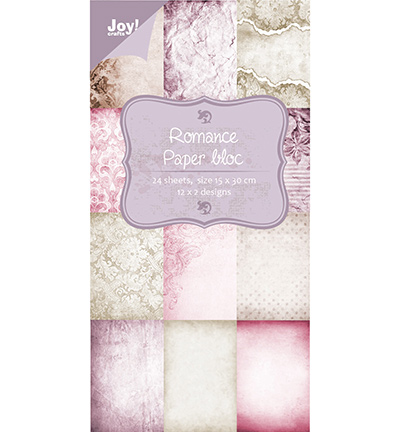 6011/0305 - Joy!Crafts - Bloc papier Romance - Paper bloc, 15x30cm